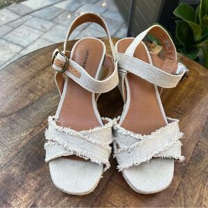 LUCKY BRAND Espadrille Sandal 🌺 beige 🌺 Mindra Marveiy 🌺 size 8/ 38.5